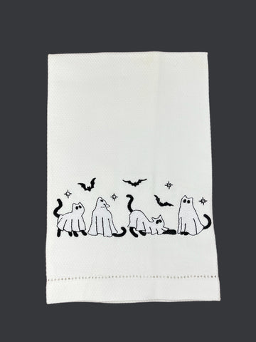 Cat Ghosts Guest Towel