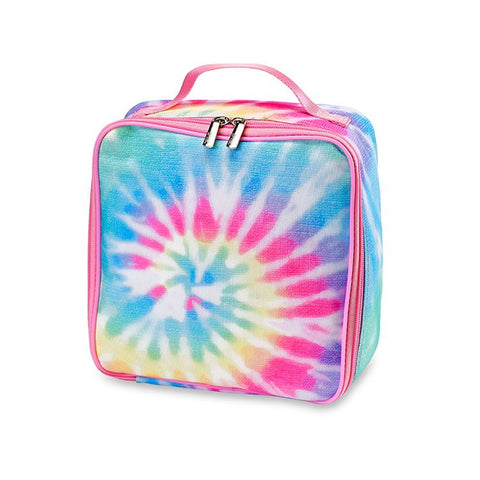 Pastel Delight Tie Dye Canvas Insulated Lunch Box CLOSE OUT