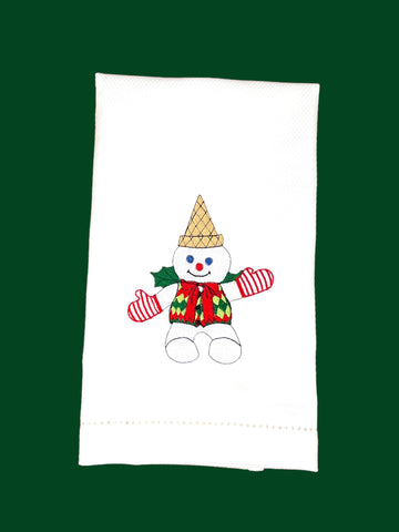 Christmas Time Mr. Bingle Guest Towel