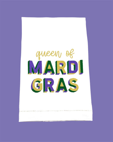 Queen of Mardi Gras Guest Towel
