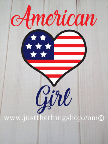 American Girl Heat Press Transfer