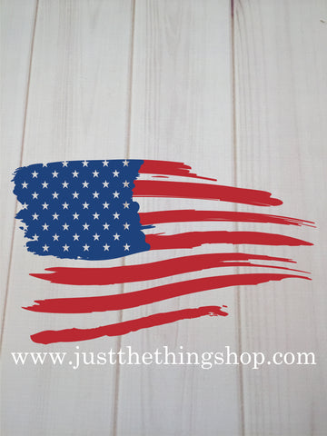 Distressed American Flag Heat Press Transfer