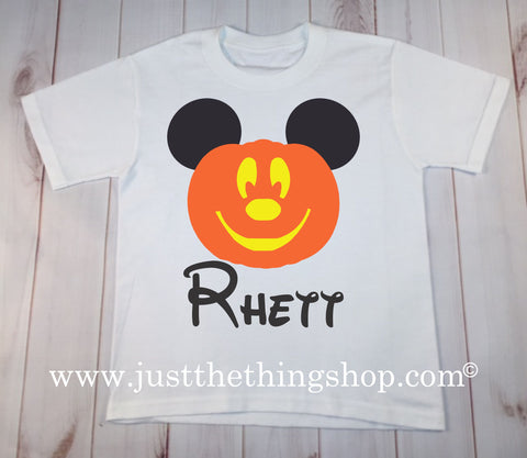 Boy Mouse Pumpkin Halloween Shirt