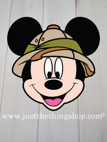 Boy Mouse Safari Heat Press Transfer
