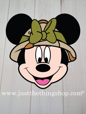 Girl Mouse Safari Heat Press Transfer