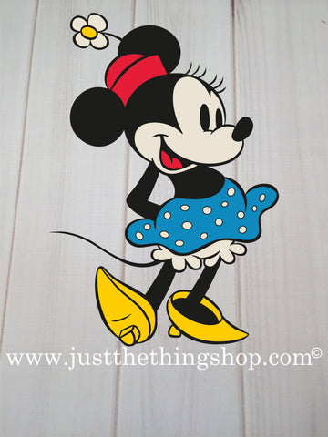 Vintage Girl Mouse Heat Press Transfer
