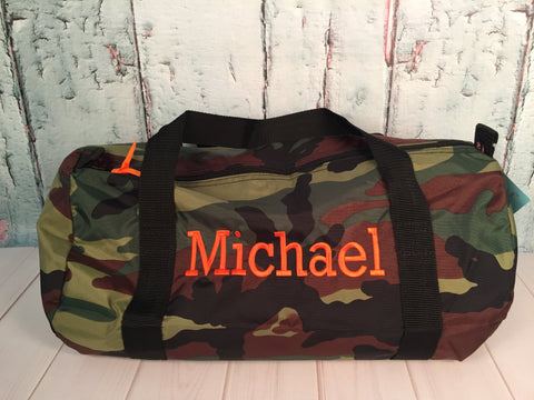 Camo Monogram Nylon Duffel - Just The Thing Shop