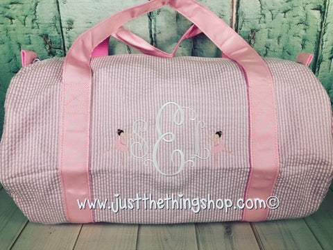 Ballerina Motif and Monogram Duffel