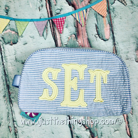Traveler Dopp Bags with Applique Monogram