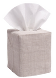 Natural Linen Monogramed Tissue Box Cover - Just The Thing Shop