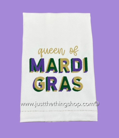 Queen of Mardi Gras Guest Towel