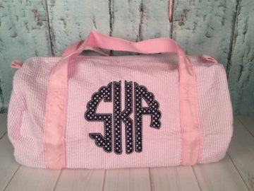 Scallop Circle Applique Font Duffel - Just The Thing Shop