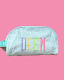 Drew Font Monogram Traveler Dopp Bags