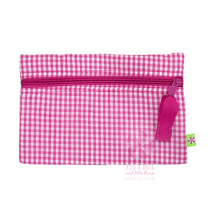Hot Pink Gingham Cosmo Bag Close Out