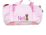 Labrador Girl Embroidery Mini Monogram  Duffel