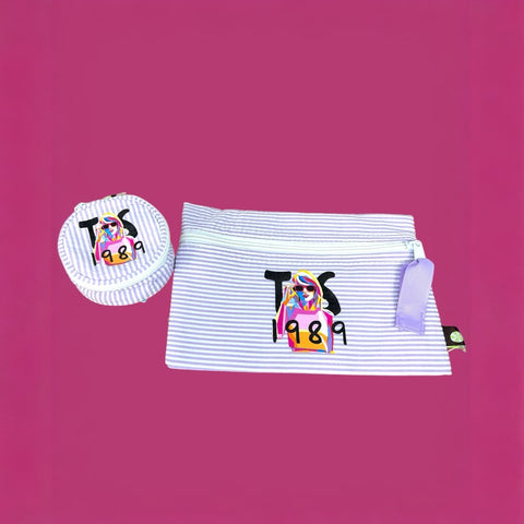 TS 1989 Abstract Mini Button & Cosmo Zipper Jewelry Bags Set