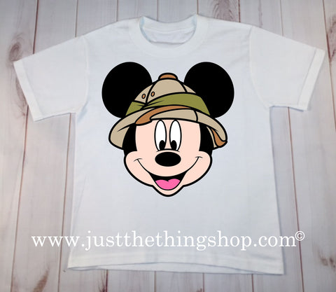 Personalized Boy Mouse Safari Vacation Shirt
