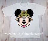 Personalized Girl Mouse Safari Vacation Shirt