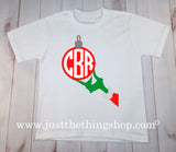 Personalized Ornament Monogram Christmas Shirt