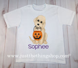Dog with Pumpkin Halloween Shirt