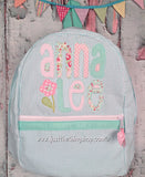 Applique Name Tall Skinny Font Backpack - Just The Thing Shop