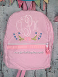 Floral Swag Monogram Backpack - Just The Thing Shop