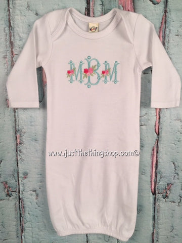 Monogram Baby Gown - Girls - Just The Thing Shop