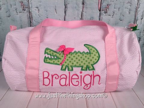Girl Alligator Duffel - Just The Thing Shop