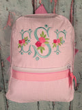 Floral Vintage Monogram Backpack - Just The Thing Shop