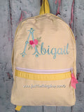 Floral Vintage Monogram Backpack - Just The Thing Shop
