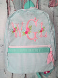 Floral Vintage Monogram Backpack - Just The Thing Shop