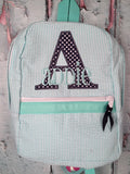 Block Letter Applique Monogram Backpack - Just The Thing Shop