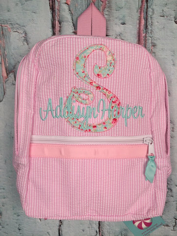 Scribble Applique Monogram Backpack - Just The Thing Shop