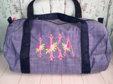 Vintage Floral Monogram For Girls Duffel - Just The Thing Shop