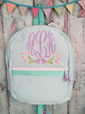 Floral Swag Monogram Backpack - Just The Thing Shop