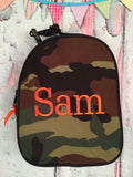Camo Monogram Nylon Gumdrop Lunch Box - Just The Thing Shop