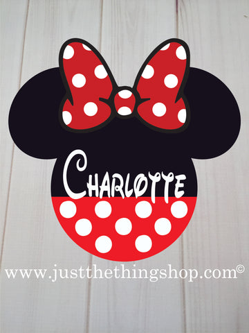 Personalized Girl Mouse Heat Press Transfer