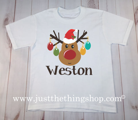 Personalized Reindeer 2 Christmas Shirt
