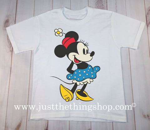 Vintage Girl Mouse Vacation Shirt