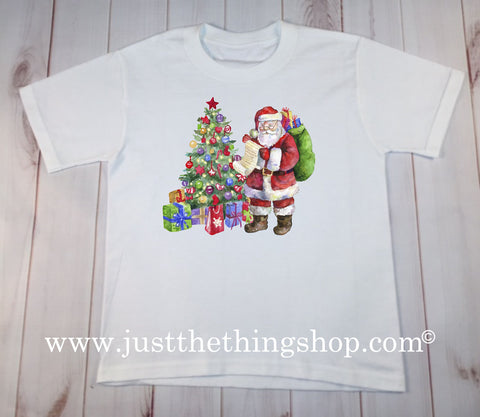 Santa Checking List Christmas Shirt