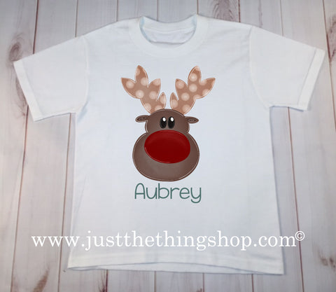 Personalized Reindeer Christmas Shirt