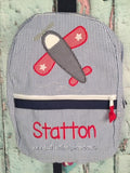 Airplane Applique Backpack - Just The Thing Shop