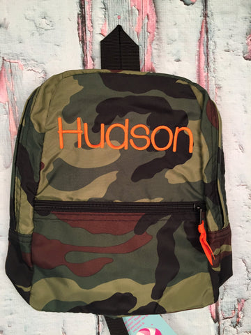 Camo Monogram Nylon Backpack - Just The Thing Shop