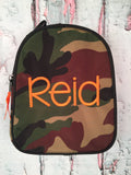 Camo Monogram Nylon Gumdrop Lunch Box - Just The Thing Shop