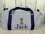 Labrador Embroidery Mini Monogram  Duffel