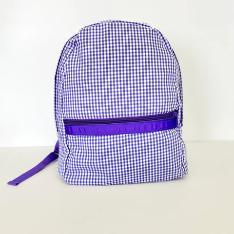 Grape Gingham Toddler Backpack Close Out