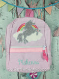 Unicorn Rainbow Applique Backpack - Just The Thing Shop
