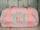 Applique Name Tall Skinny Font Duffel - Just The Thing Shop