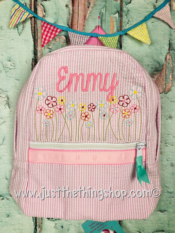 Wildflower Monogram For Girls Backpack - Just The Thing Shop