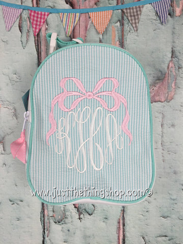 Bow Monogram for Girls Gumdrop Lunch Box - Just The Thing Shop